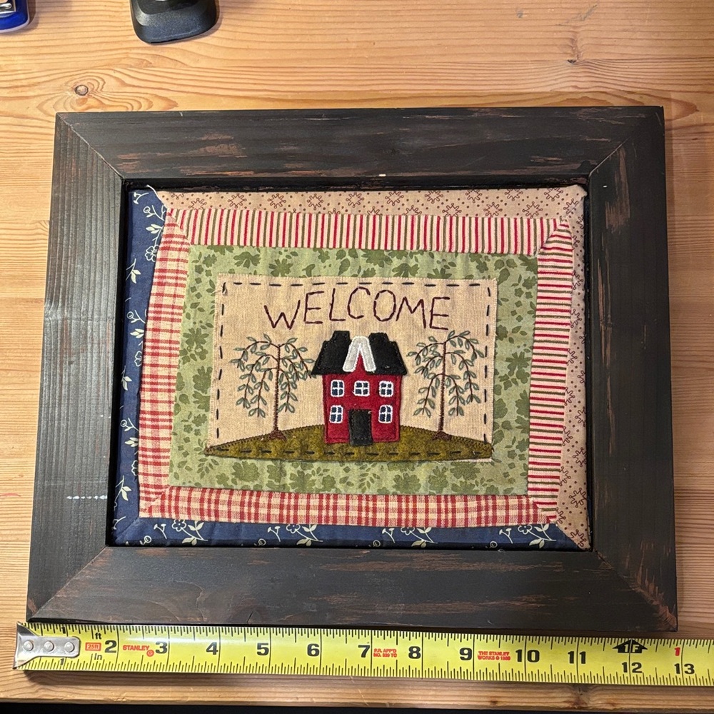 Rustic Welcome Embroidered Wall Art